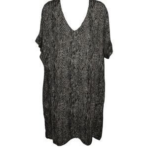 NWT Peyton Jensen Evereve Snakeskin Printed Short Sleeve Dress W/ Pockets